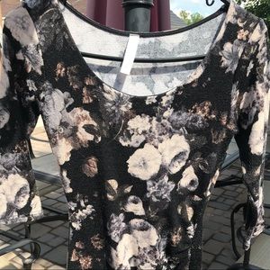 Black floral soft dress